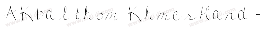 AKbalthom KhmerHand字体转换